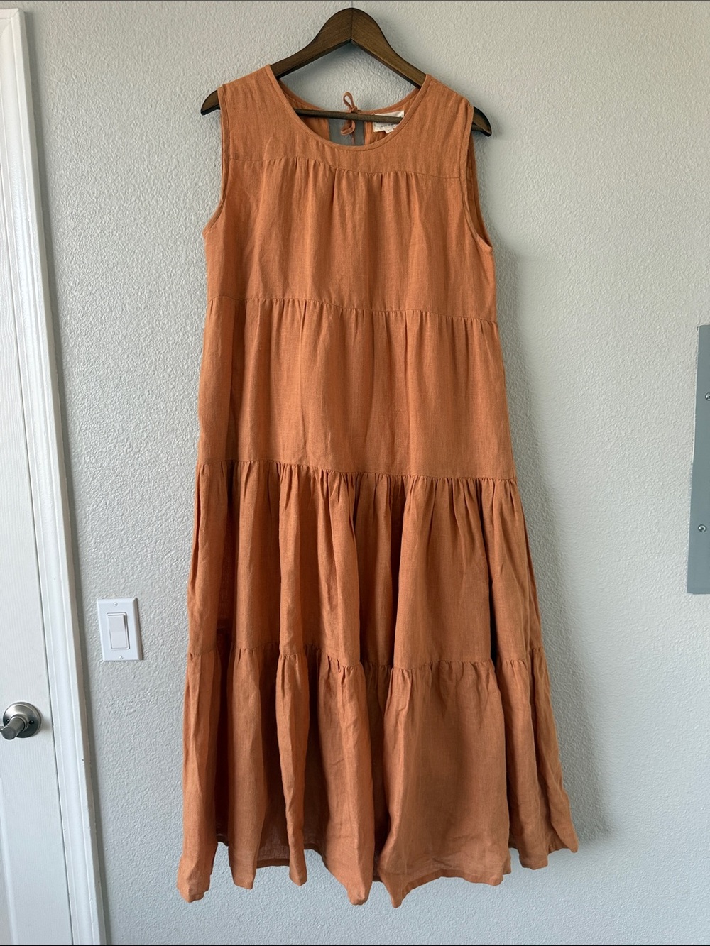 Sleeveless Tiered Maxi Dress in Terracotta - Picture 2 of 15